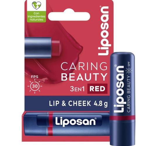 Liposan Caring Beauty Red Ενυδατικό Βάλσαμο Χειλιών SPF30 4,8g