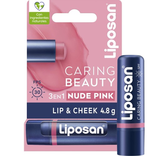 Liposan Caring Beauty Νude Pink Ενυδατικό Βάλσαμο Χειλιών SPF30 4,8g