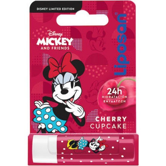 Liposan Disney Mickey Vherry Cupcake Ενυδατικό Χειλιών για 24ωρη Ενυδάτωση, 4.8g