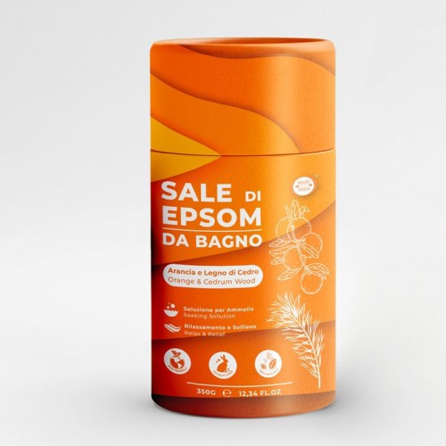 Brand Italia Άλατα Mπάνιου EPSOM Πορτοκάλι & Κέδρο 350gr