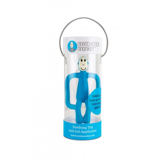 Matchstick Monkey Teething Toy and Gel Applicator Blue