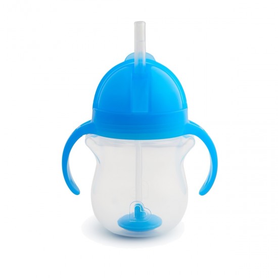 Munchkin, Tip & Sip Straw Cup Ποτήρι με Καλαμάκι 6m+, Χρώμα Μπλε, 207ml Munchkin, Tip & Sip Straw Cup Ποτήρι με Καλαμάκι 6m+, Χρώμα Μπλε, 207ml