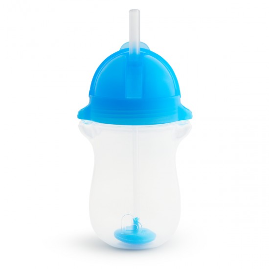 Munchkin Tip & Sip Tall Ποτήρι με Καλαμάκι, Μπλε 296ml