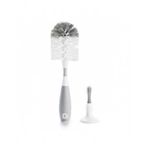 Munchkin Bristle Bottle Brush, Βούρτσα Καθαρισμού Μπιμπερό & Θηλών, Χρώμα Γκρι