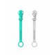 Matchstick Monkey Soother Clips, Colour Green & Cool Grey 2 Τεμάχια