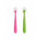 Munchkin Gentle Silicone Spoons 4m+, Κουταλάκια Σιλικόνης Χρώμα Ροζ & Πράσινο 2 Τεμάχια