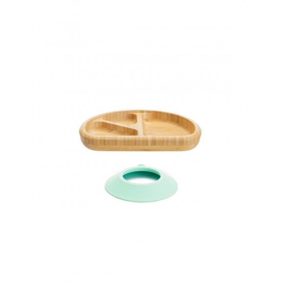 Munchkin Bambou Divided Suction Plate 6m+, Οικολογικό Πιάτο από Μπαμπού