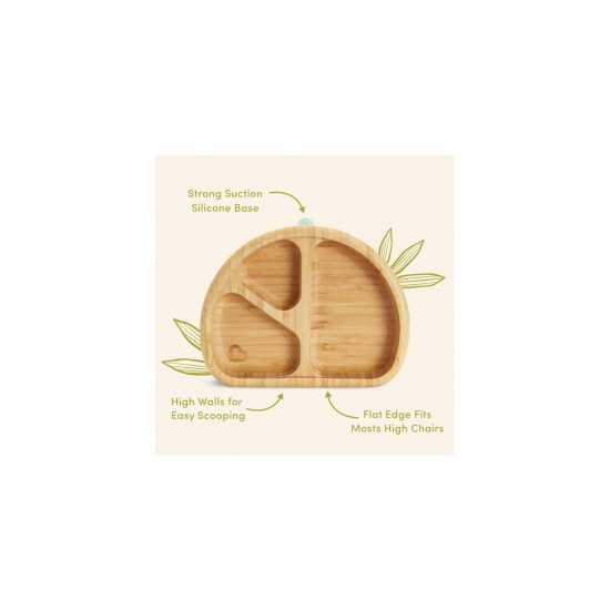 Munchkin Bambou Divided Suction Plate 6m+, Οικολογικό Πιάτο από Μπαμπού