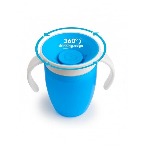 Munchkin Miracle 360° Trainer Cup, Παιδικό Ποτηράκι με Χερούλια, Χρώμα Μπλε 207ml Munchkin Miracle 360° Trainer Cup, Παιδικό Ποτηράκι με Χερούλια, Χρώμα Μπλε 207ml