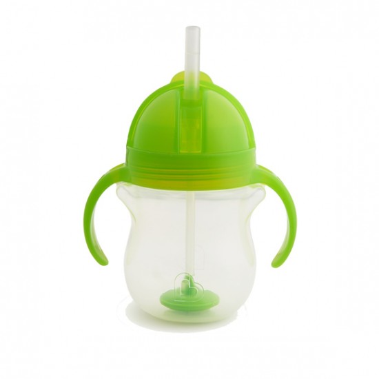 Munchkin Tip & Sip Straw Cup Ποτήρι με Καλαμάκι 6m+, Χρώμα Πράσινο, 207ml Munchkin Tip & Sip Straw Cup Ποτήρι με Καλαμάκι 6m+, Χρώμα Πράσινο, 207ml