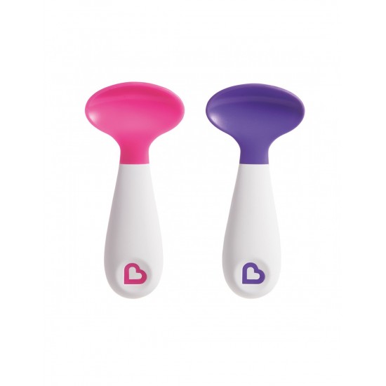 Munchkin Scooper Spoon 9m+ Κουταλάκια Ταΐσματος, Χρώμα Μωβ & Ροζ 2 Τεμάχια
