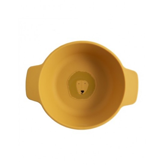 Trixie Silicone Bowl Mr Lion 4m+, Μπολ Φαγητού από Σιλικόνη, Χρώμα Πορτοκαλί 1 Τεμάχιο