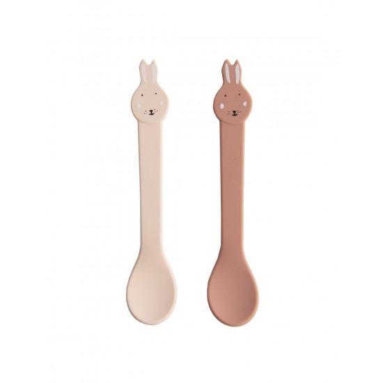 Trixie Silicone Spoon Mrs Rabbit, Χρώμα Ροζ & Σομόν 2 Τεμάχια
