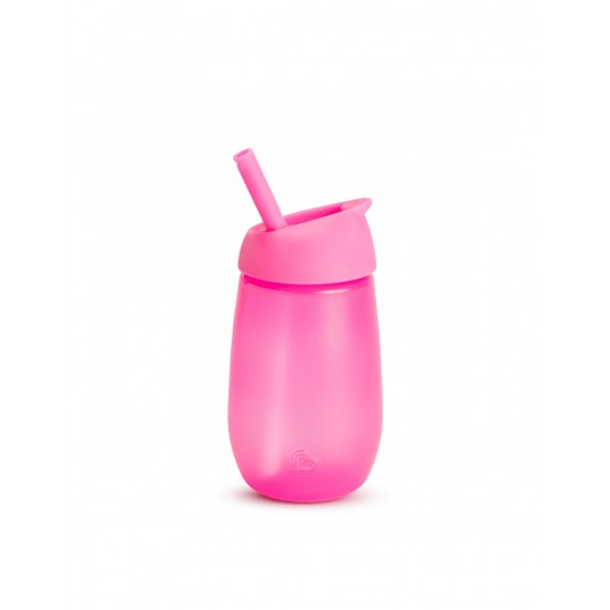 Munchkin Simple Clean Straw Cup 12m+, Κύπελλο με Καλαμάκι, Χρώμα Ροζ 296ml Munchkin Simple Clean Straw Cup 12m+, Κύπελλο με Καλαμάκι, Χρώμα Ροζ 296ml