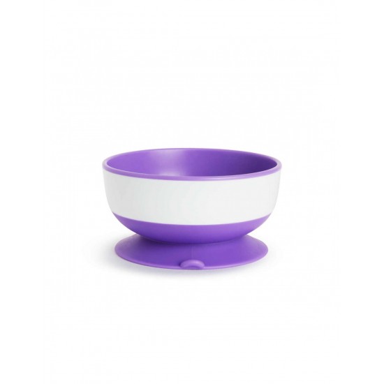 Munchkin Stay Put Suction Bowls 6m+, Μπολ με Βάση Βεντούζα, Χρώμα Μωβ & Πράσινο & Μπλε 3 Τεμάχια