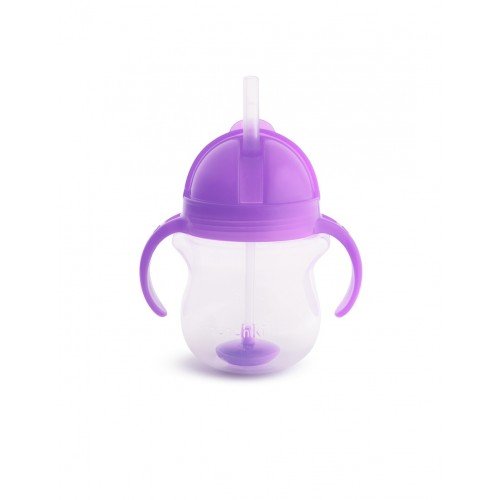 Munchkin Tip & Sip Straw Cup Ποτήρι με Καλαμάκι 6m+, Χρώμα Μωβ 207ml Munchkin Tip & Sip Straw Cup Ποτήρι με Καλαμάκι 6m+, Χρώμα Μωβ 207ml