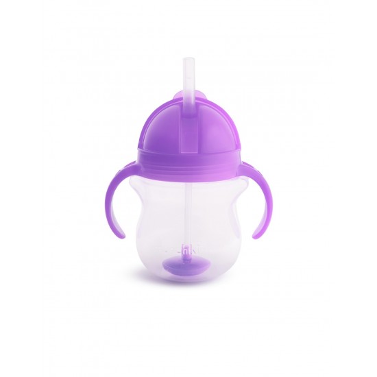 Munchkin Tip & Sip Straw Cup Ποτήρι με Καλαμάκι 6m+, Χρώμα Μωβ 207ml Munchkin Tip & Sip Straw Cup Ποτήρι με Καλαμάκι 6m+, Χρώμα Μωβ 207ml
