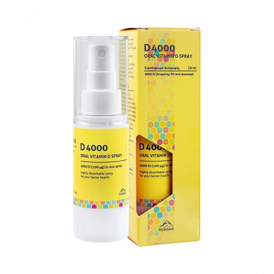 Nordaid Vitamin D3 4000iu / ανά ψεκασμό, Υπογλώσσιο Spray 30ml