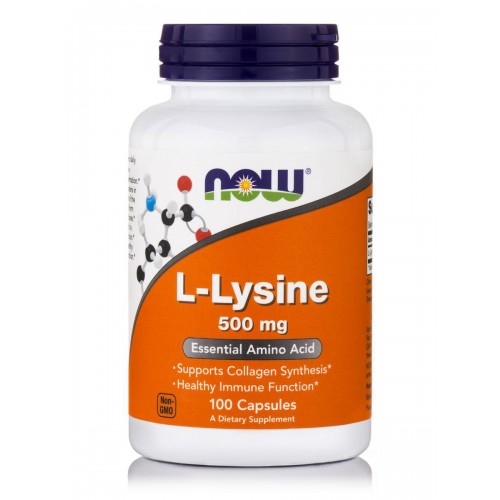 Now Foods L-Lycine 500mg, Συμπλήρωμα Διατροφής 100 Κάψουλες