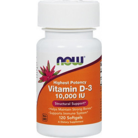 Now Foods Vitamin D-3 10.000iu 120 Softgels