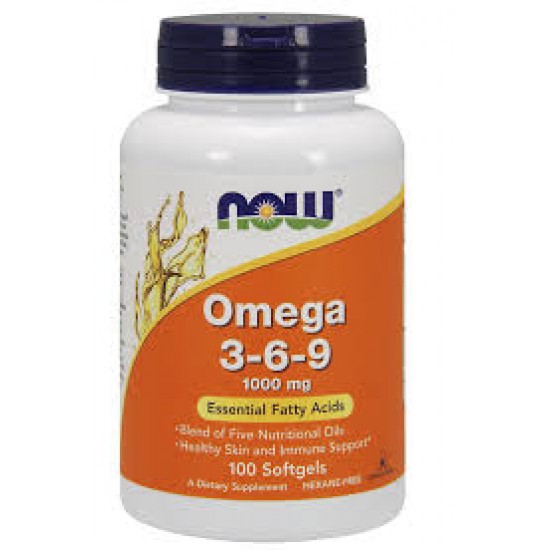 Now Foods Omega 3-6-9 1000mg, Συμπλήρωμα Διατροφής 100 Μαλακές Κάψουλες