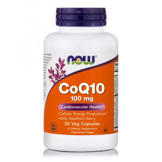 Now Foods CoQ10 100mg, Συμπλήρωμα Διατροφής Για την Καλή Υγεία του Καρδιαγγειακού & Ανοσοποιητικού Συστήματος 30 Φυτικές Κάψουλες