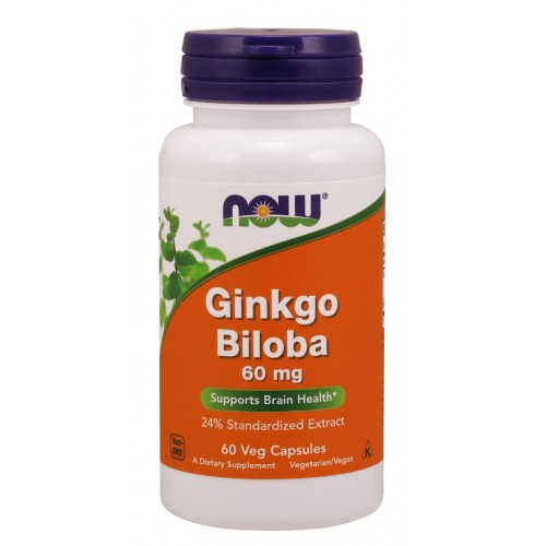 Now Foods Ginkgo Biloba 60mg, Συμπλήρωμα Διατροφής 60 Φυτικές Κάψουλες Now Foods Ginkgo Biloba 60mg, Συμπλήρωμα Διατροφής 60 Φυτικές Κάψουλες