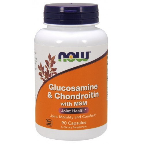 Now Foods Glucosamine & Chondroitin 1500mg/1200mg & MSM 300mg, Συμπλήρωμα Διατροφής 90 Κάψουλες