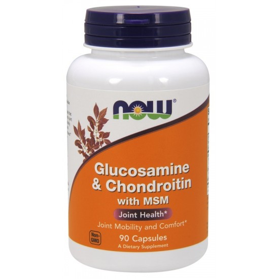 Now Foods Glucosamine & Chondroitin 1500mg/1200mg & MSM 300mg, Συμπλήρωμα Διατροφής 90 Κάψουλες