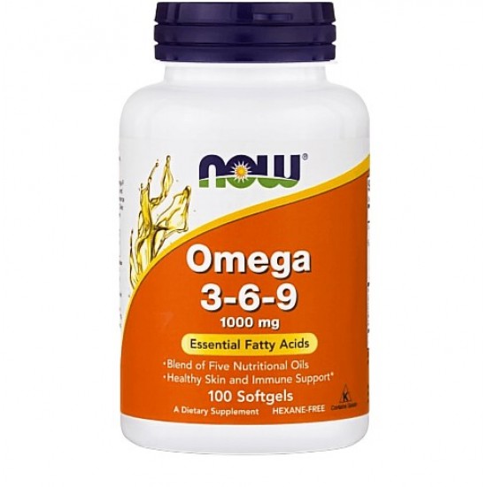 Now Foods Omega 3-6-9 1000mg, Συμπλήρωμα Διατροφής 100 Μαλακές Κάψουλες