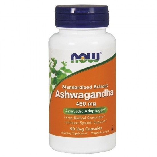 Now Foods  Αshwagandha Extract 450 mg, Συμπλήρωμα Διατροφής 90 Φυτικές Κάψουλες