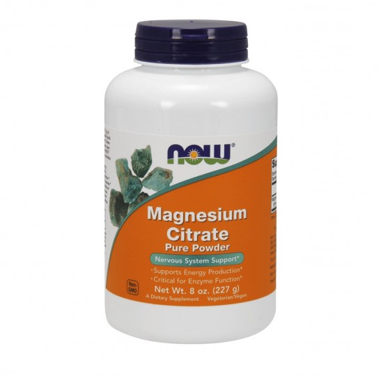 Now Foods Magnesium Citrate Powder, Συμπλήρωμα Διατροφής 226,7gr Now Foods Magnesium Citrate Powder, Συμπλήρωμα Διατροφής 226,7gr