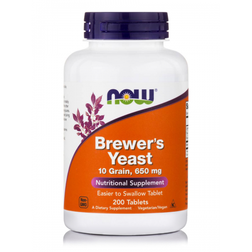Now Foods Brewers Yeast 10grain 650mg, Συμπλήρωμα Διατροφής 200 Ταμπλέτες Now Foods Brewers Yeast 10grain 650mg, Συμπλήρωμα Διατροφής 200 Ταμπλέτες