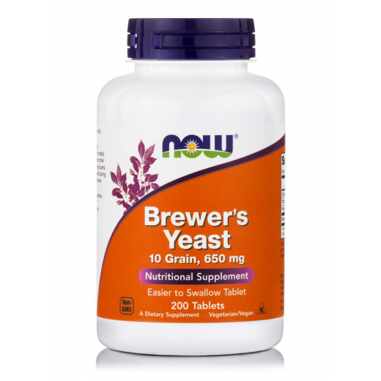 Now Foods Brewers Yeast 10grain 650mg, Συμπλήρωμα Διατροφής 200 Ταμπλέτες