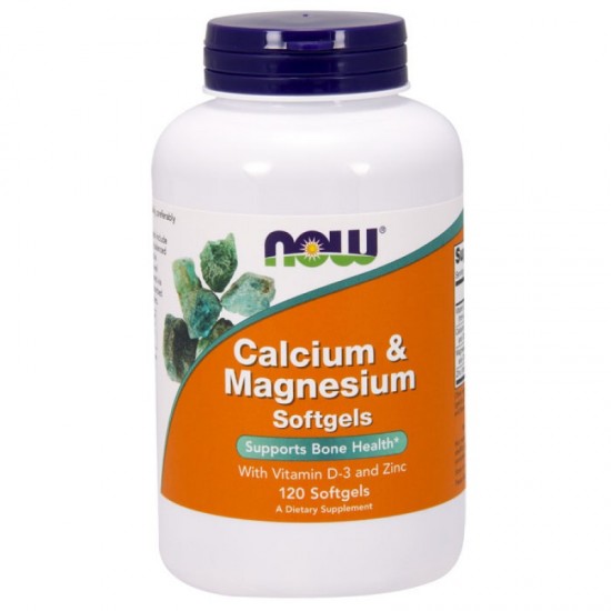 Now Foods Calcium & Magnesium, Συμπλήρωμα Διατροφής με μαγνήσιο και ασβέστιο, 120 Μαλακές Κάψουλες Now Foods Calcium & Magnesium, Συμπλήρωμα Διατροφής με μαγνήσιο και ασβέστιο, 120 Μαλακές Κάψουλες