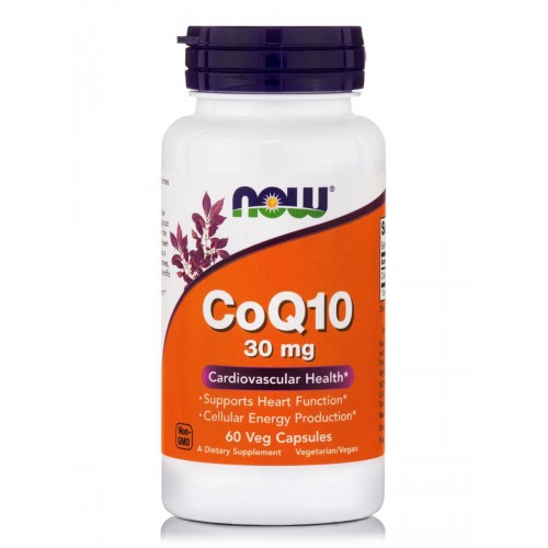 Now Foods CoQ10 30mg, Συμπλήρωμα Διατροφής Υποστήριξης Καρδιαγγειακής Λειτουργίας 60 Φυτικές Κάψουλες Now Foods CoQ10 30mg, Συμπλήρωμα Διατροφής Υποστήριξης Καρδιαγγειακής Λειτουργίας 60 Φυτικές Κάψουλες