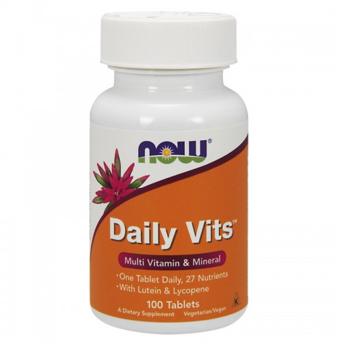 Now Foods Daily Vits Multi, w/ Lycopene + Lutein, Πολυβιταμίνες 100 Φυτικές Κάψουλες