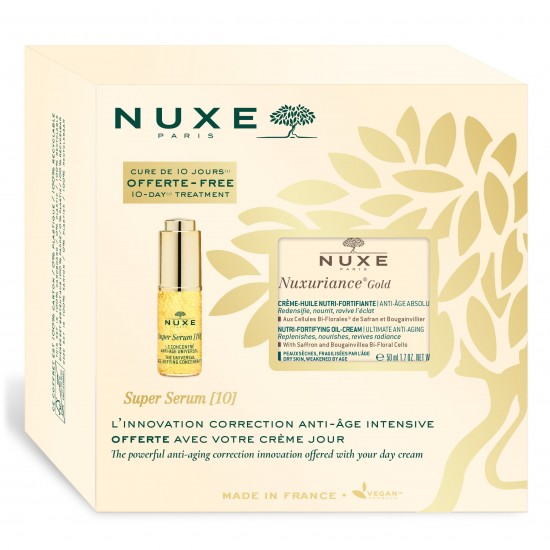 Nuxe Promo Nuxuriance Gold Nutri-Fortifying Oil Cream Αντιγηραντική,  Θρέψη & Ενυδάτωση 50ml & Super Serum [10] Ισχυρός Αντιγηραντικός Ορός 5ml
