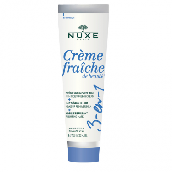 Nuxe Creme Fraiche de Beaute 3-in-1, 48ωρη Ενυδατική Κρέμα- Γαλάκτωμα Ντεμακιγιάζ- Μάσκα Επαναπύκνωσης 100ml