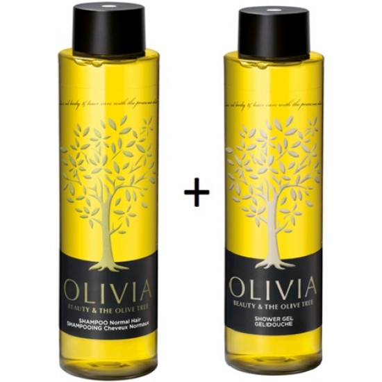 Olivia Shampoo Normal Hair 300ml & Shower Gel Olive Tree 300ml