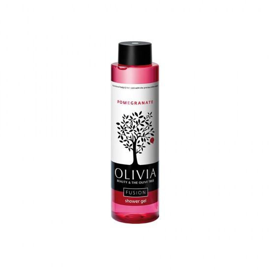 Olivia Fusion Shower Gel Pomegranate, Τονωτικό Αφρόλουτρο Ρόδι με Ελιά 300ml