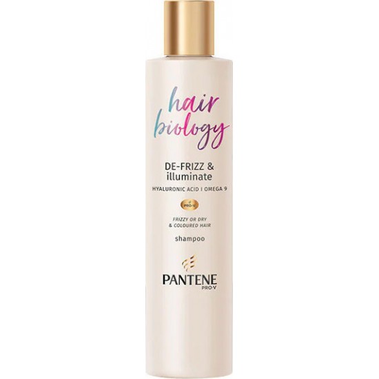 Pantene Hair Biology De-Frizz & Illuminate Shampoo, Σαμπουάν κατά του Φριζαρίσματος 250ml