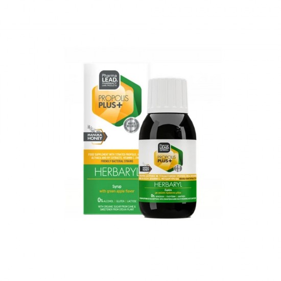 Pharmalead Propolis Plus+ Herbaryl Σιρόπι με Πρόπολη & Μέλι & Γεύση Πράσινο Μήλο 100ml