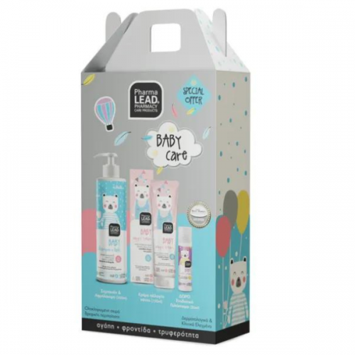 Pharmalead Promo Pack Baby Care Με Shampoo & Bath Βρεφικό Σαμπουάν-Αφρόλουτρο 500ml & Baby Nappy Cream Βρεφική Κρέμα Αλλαγής Πάνας 150ml & Δώρο Baby Milk Cream Βρεφικό Ενυδατικό Γαλάκτωμα 20ml