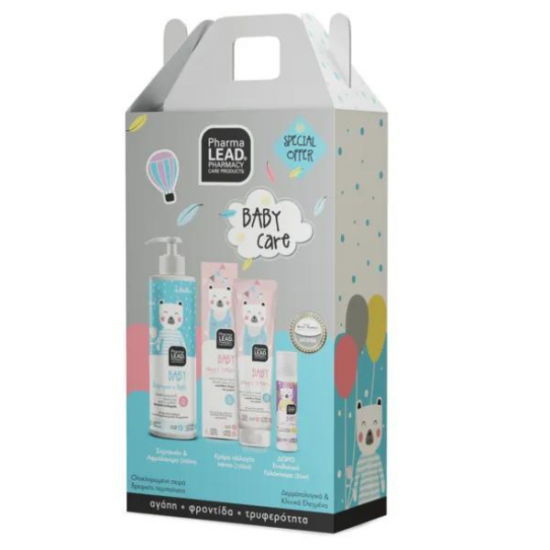 Pharmalead Promo Pack Baby Care Με Shampoo & Bath Βρεφικό Σαμπουάν-Αφρόλουτρο 500ml & Baby Nappy Cream Βρεφική Κρέμα Αλλαγής Πάνας 150ml & Δώρο Baby Milk Cream Βρεφικό Ενυδατικό Γαλάκτωμα 20ml