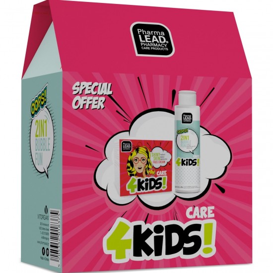 Pharmalead Kids Promo Pack 2in1 Bubble Fun Σαμπουάν & Αφρόλουτρο, 100ml & Shiny Skin Face Cream Κρέμα-Τζελ Προσώπου 50ml