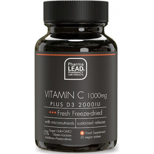 Pharmalead Black Range Vitamin C 1000mg Plus D3 2000IU, Συμπλήρωμα διατροφής για την Ενίσχυση του Ανοσοποιητικού Συστήματος 30 κάψουλες