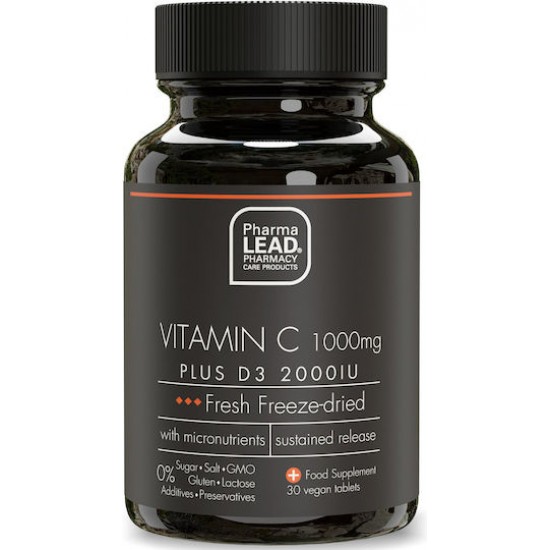 Pharmalead Black Range Vitamin C 1000mg Plus D3 2000IU, Συμπλήρωμα διατροφής για την Ενίσχυση του Ανοσοποιητικού Συστήματος 30 κάψουλες Pharmalead Black Range Vitamin C 1000mg Plus D3 2000IU, Συμπλήρωμα διατροφής για την Ενίσχυση του Ανοσοποιητικού Συστήματος 30 κάψουλες