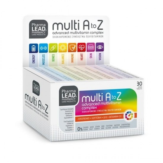 Pharmalead Multi A To Z Advanced Multivitamin Complex Σύμπλεγμα Βιταμινών, Μετάλλων & Ιχνοστοιχείων για τη Σωστή Λειτουργία του Οργανισμού 30tabs Pharmalead Multi A To Z Advanced Multivitamin Complex Σύμπλεγμα Βιταμινών, Μετάλλων & Ιχνοστοιχείων για τη Σωστή Λειτουργία του Οργανισμού 30tabs
