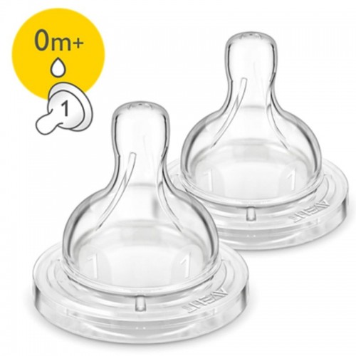 Philips Avent Classic Anti-Colic 0m+ Θηλές Σιλικόνης 1 Οπής, 2 Τεμάχια SCF631/27